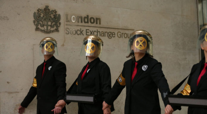Sticking to their principles, protesters glue themselves to London Stock Exchange